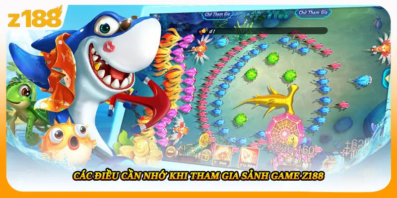 Các điều cần nhớ khi tham gia sảnh game Z188